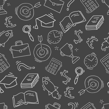 Elle çizilmiş iş seamless modeli