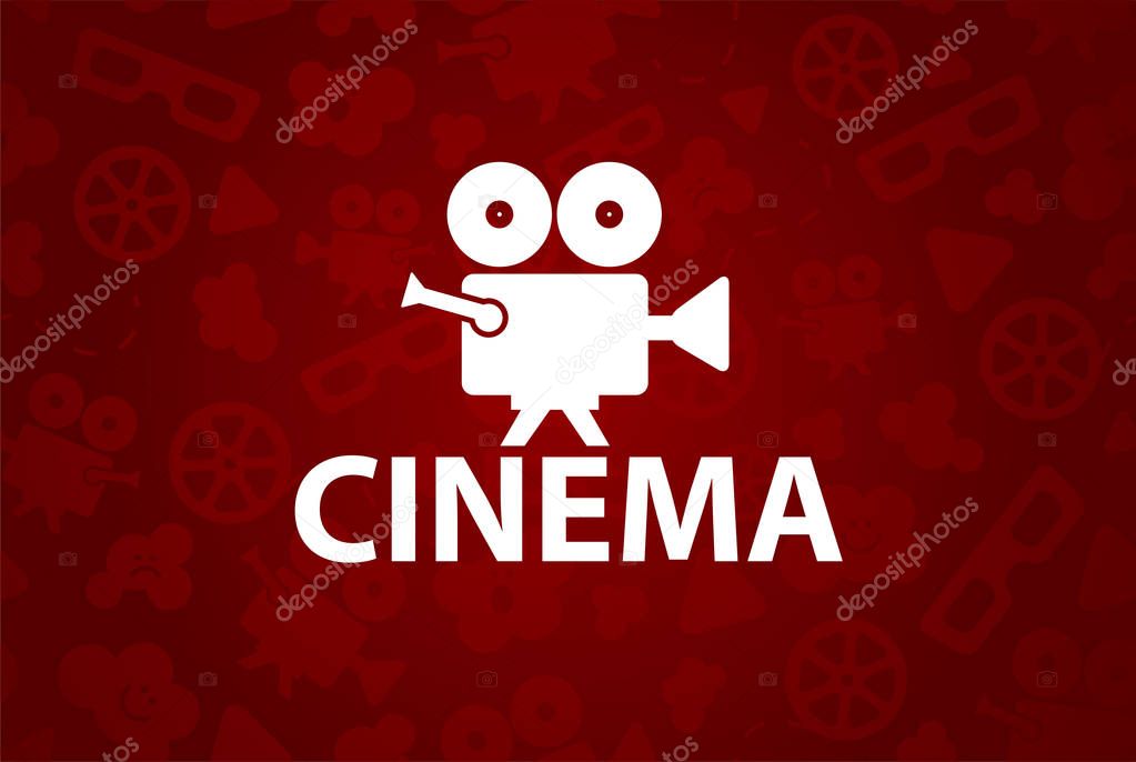 Seamless pattern of flat movie design elements and cinema icons. Vector illustration. Background.