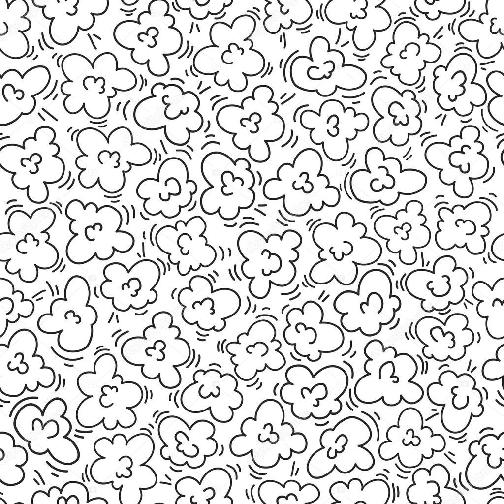 Popcorn seamless pattern