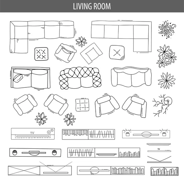 İç üstten görünüm planları için doğrusal simgeler ayarla