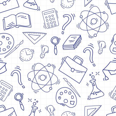 Okul aksesuarları ile Seamless modeli eğitim