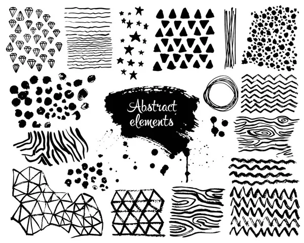 Set of hand drawn design elements — Stock Vector