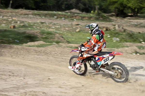 Salto Com Moto Motocross República Dominicana Maio 2018 Sosua — Fotografia de Stock