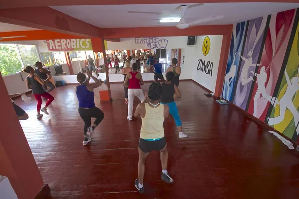 Fitness Siłowni Workami Bokserskimi Zumbą Republice Dominikańskiej Kwietnia 2018 — Zdjęcie stockowe