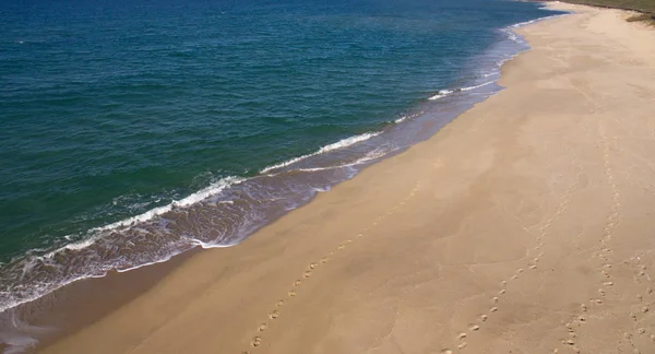 Sardunya Denizi Nin Ünlü Kumsallarının Ile Güzel Bir Hava Manzarası — Stok fotoğraf