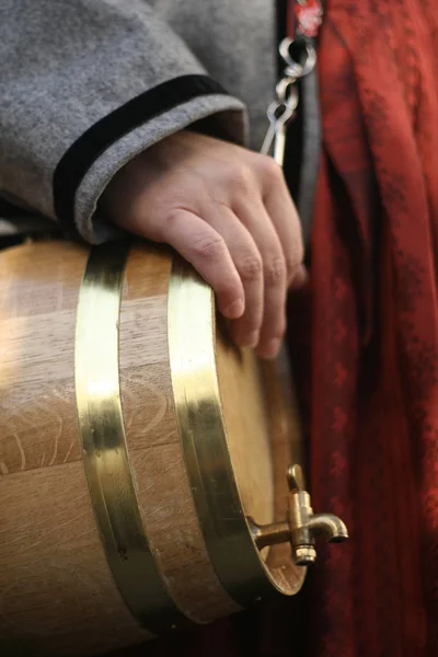 Merano Festival Uvas Sul Tirol Com Bandas Música Típicas Roupas — Fotografia de Stock