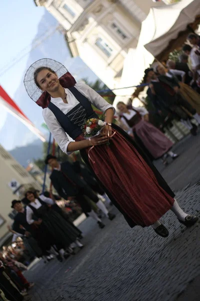 Merano Grape Festival South Tyrol Typical Music Bands Typical Tyrolean — Stock Photo, Image