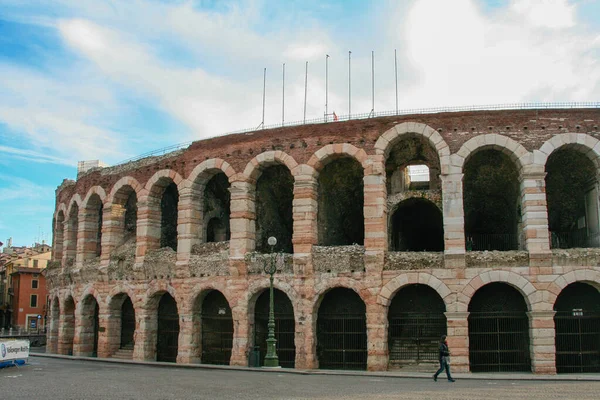 Verona Italien 2019 Interessanter Blick Auf Die Arena Von Verona — Stockfoto