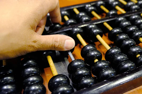 Sol el ağaçtan abacus kullanılarak hesaplanır.