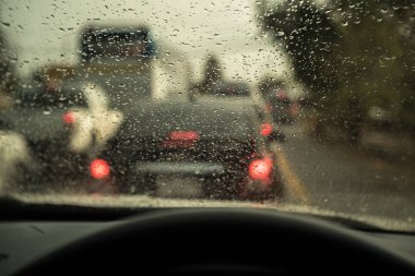 Trafik sıkışıklığı Bangkok Tayland