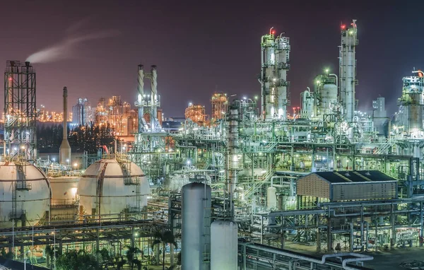 Petrochemical plant and lighting with night