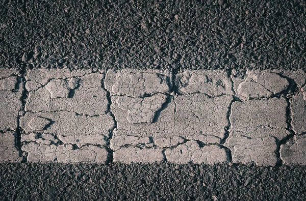 Old White Traffic Line Street Floor Background Texture — Stock Photo, Image