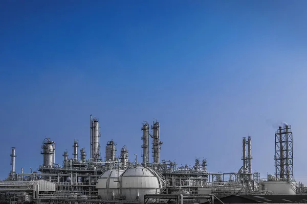 Manufacturing Petrochemical Plant Blue Sky Background Oil Gas Refinery Plant — Stock Photo, Image