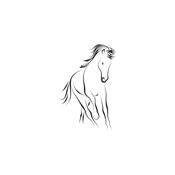 Ilustración de caballos corriendo — Vector de stock