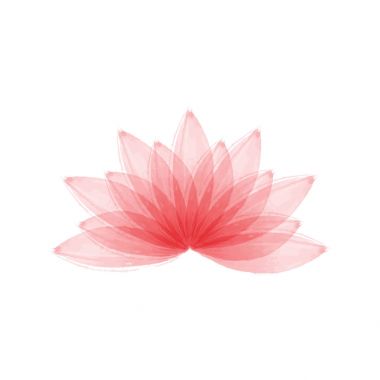 Suluboya lotus çiçek vektör çizim