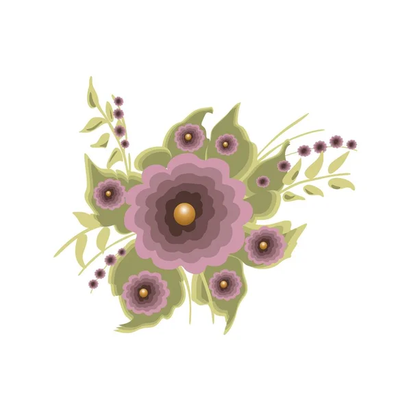 Blommor bukett vektor illustration — Stock vektor