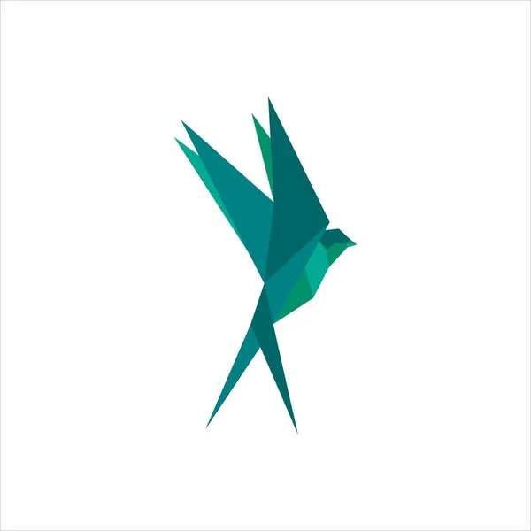 Geometric swallow vector illustration — Stock Vector