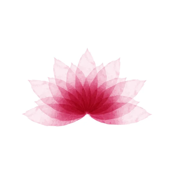 Acuarela flor de loto vector ilustración — Vector de stock
