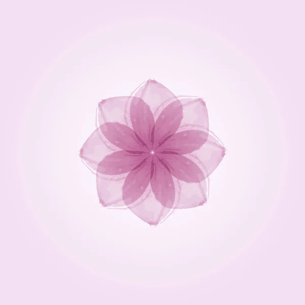 Acuarela flor vector ilustración — Vector de stock