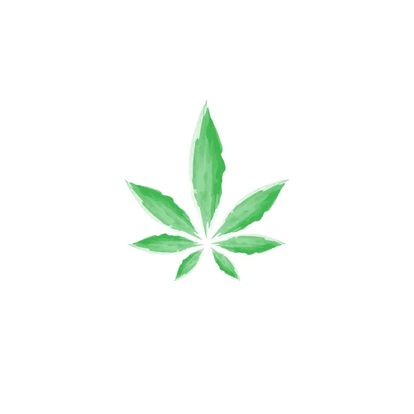 Ilustracja wektorowa liść marihuany — Wektor stockowy