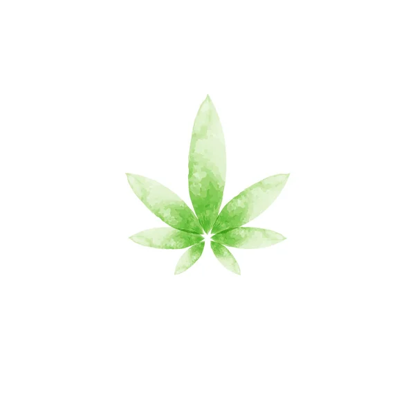 Illustrazione vettoriale foglia di marijuana — Vettoriale Stock
