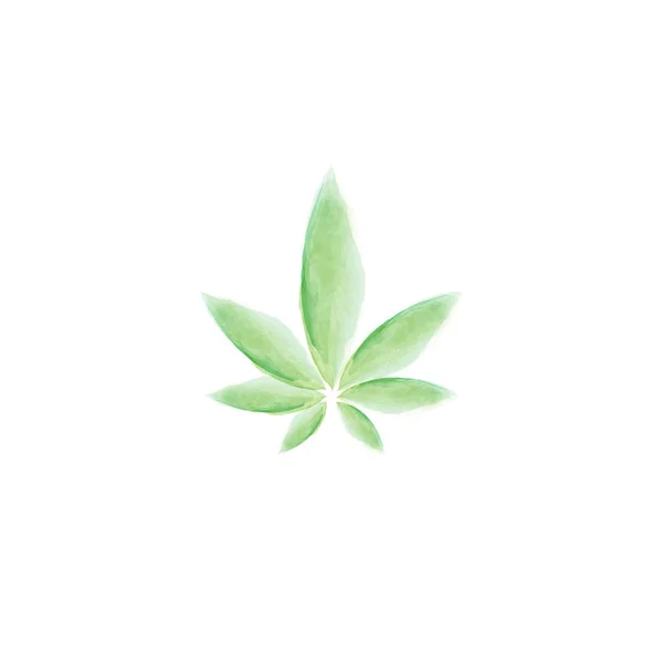 Illustration vectorielle feuille de marijuana — Image vectorielle