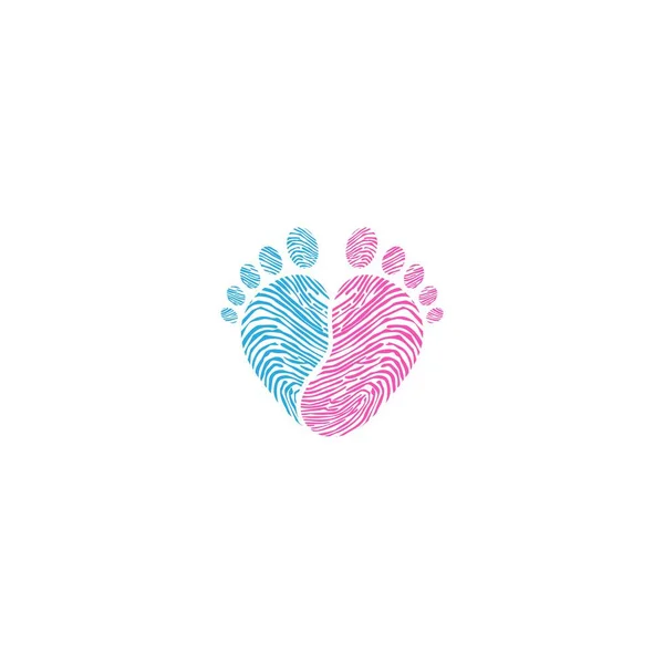 赤ちゃんの足跡ベクトル イラスト — ストックベクタ