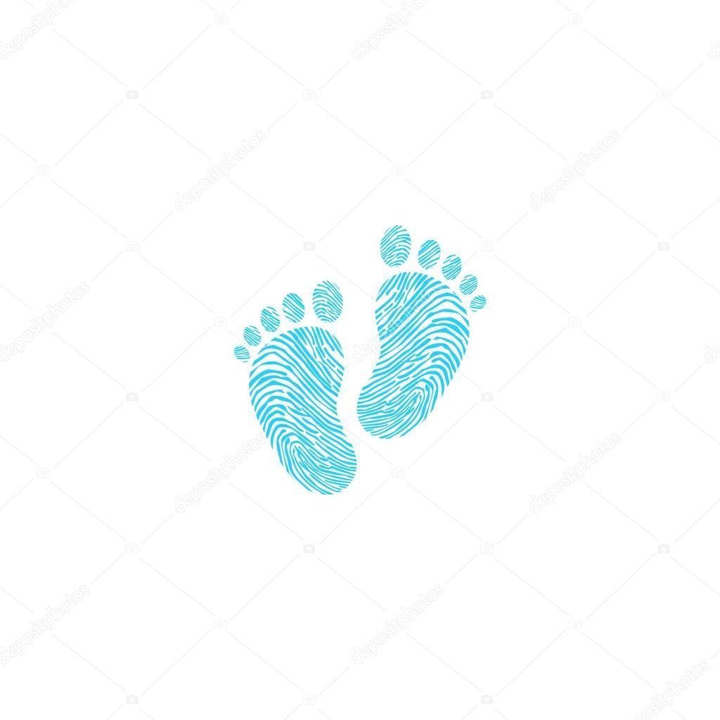 Baby footsteps illustration