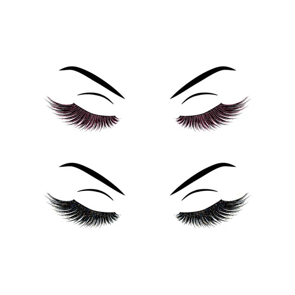 Kirpikleri illüstrasyon vektör