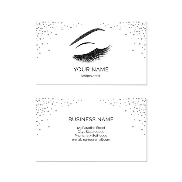 Makyaj sanatçı kartvizit vektör şablonu