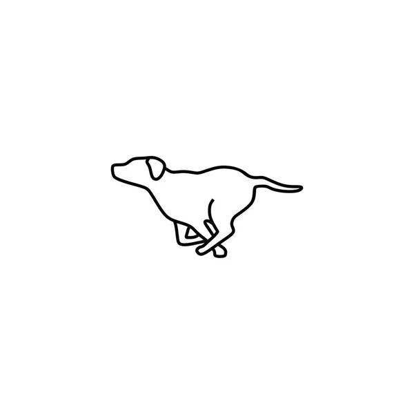 Running Dog Vector Illustration — Stock Vector