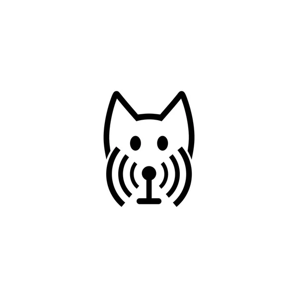 Wifi Icoon Hond Vectorillustratie — Stockvector
