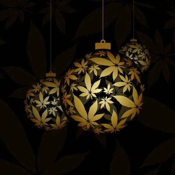 Noel Balosu ve Kenevir vektör illüstrasyonunu terk etti