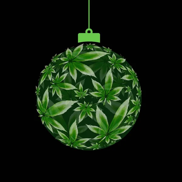 Noel Balosu ve Kenevir vektör illüstrasyonunu terk etti