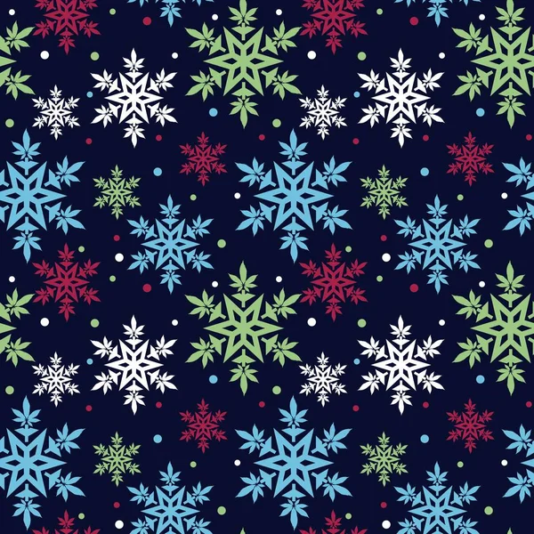 Kenevir yapraklı Noel kar taneleri kusursuz vektör deseni