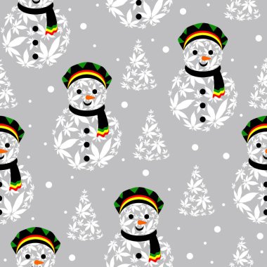 Rasta Kardan Adam vektörü kusursuz desen
