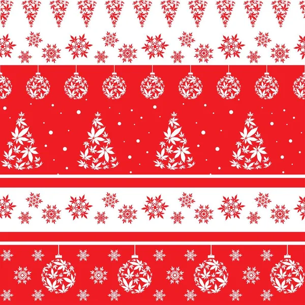 Noel Dekorasyonu ve Kenevir pürüzsüz vektör deseni bırakıyor