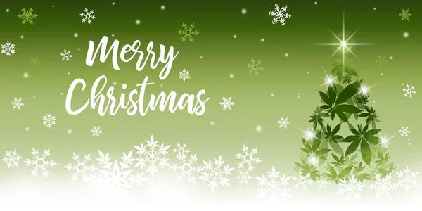 Noel Ağacı ve Kenevir vektör arkaplanı bırakıyor