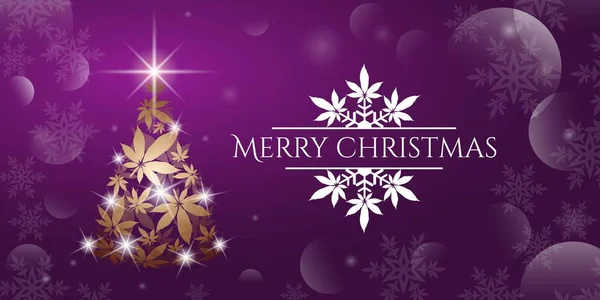 Noel Ağacı ve Kenevir vektör arkaplanı bırakıyor