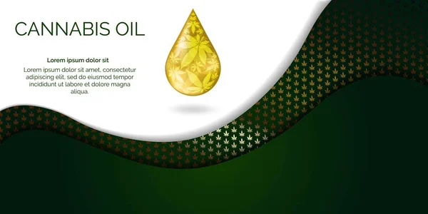  Esrar içeren kenevir damlası vektör arkaplanı bırakır. Kenevir yağ vektörü illüstrasyonu
