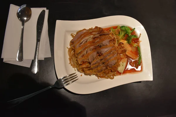 Deliciosa Comida Restaurante Chinês — Fotografia de Stock