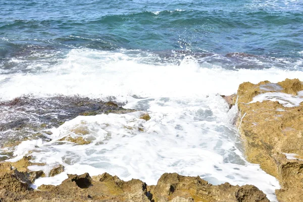 Spiaggia Mare Schiuma Sabbia — Foto Stock