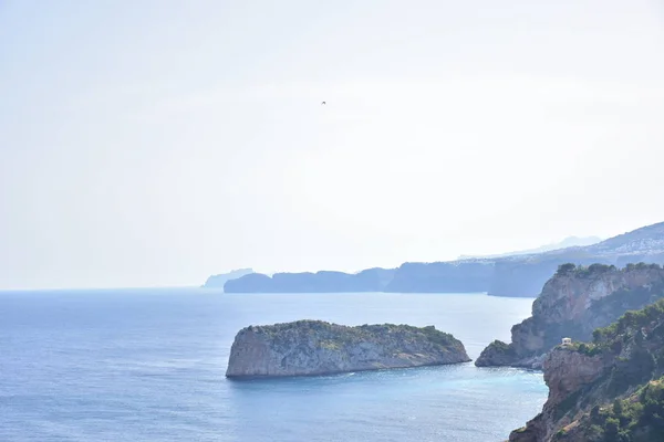 stock image beautiful seascape and mountains and sky,