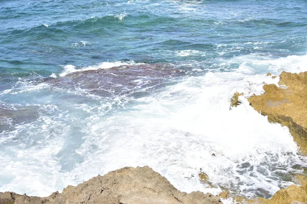 Spiaggia Mare Schiuma Sabbia — Foto Stock