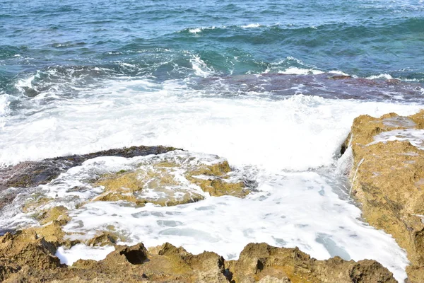 Spiaggia Mare Schiuma Sabbia — Foto Stock