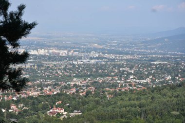 beautiful landscape and the village and the sky,