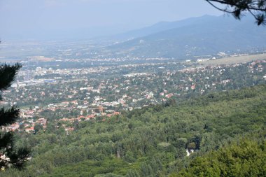 beautiful landscape and the village and the sky,