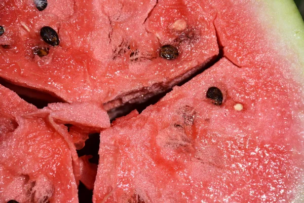 Melancia Madura Suculenta Vermelha — Fotografia de Stock