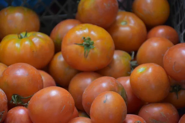 Pomodori Rossi Maturi Verdure — Foto Stock