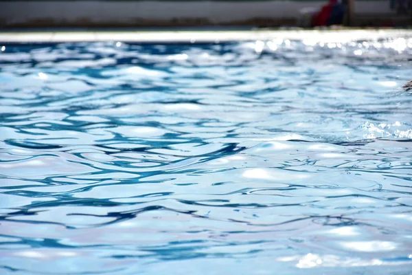 Hermosa Azul Textura Agua Piscina —  Fotos de Stock